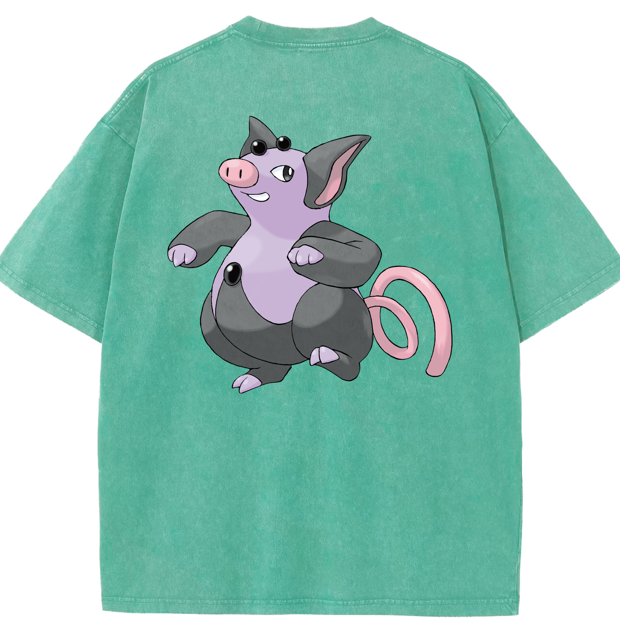 （画像用） ポケットモンスター Pokémon 綿100% ヴィンテージ風 半袖Tシャツ（背面プリント）